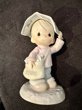 Precious Moments Boy in the Rain Figurine
